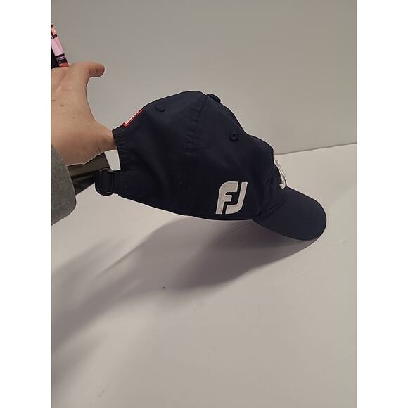 Titleist FJ FootJoy YOUTH OS PRE-OWNED Pro V1 Tour Adjustable Hat Cap Blue/White - Picture 6 of 9
